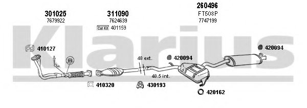 KLARIUS 330398E Exhaust System